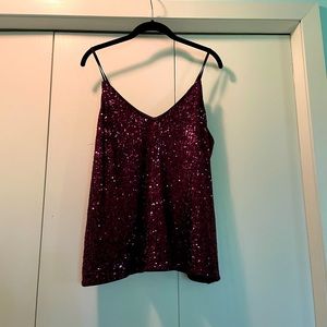 Sequined cami top
